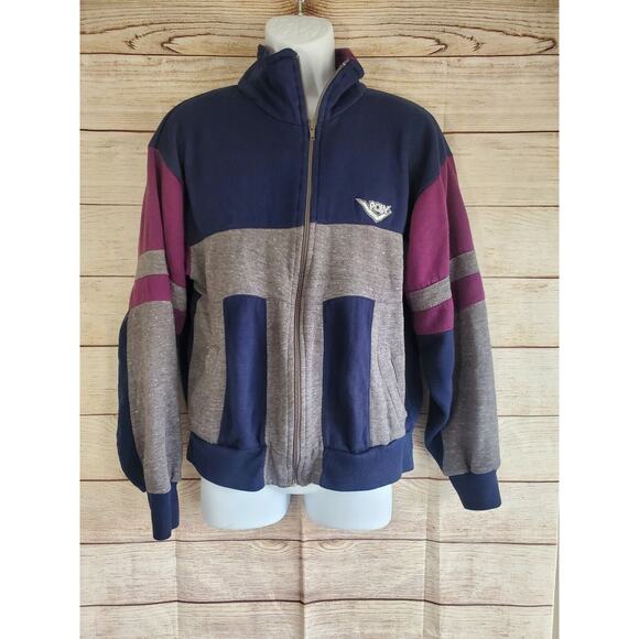 Pony Other - Vintage Pony Zip Up Track Jacket Purple Gray Blue Logo Size Medium (M) EUC